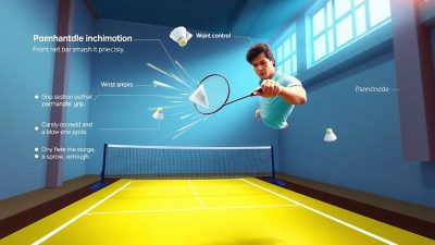 Teknik Memegang Raket Panhandle Khusus untuk Pukulan Smash Depan Net